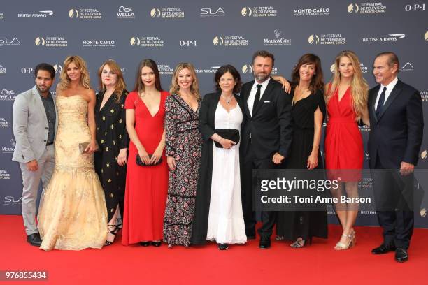 Maud Baecker, Charlotte Valandrey, Ingrid Chauvin, Alexandre Brasseur, Anne Caillon and Solene Hebert attend the opening ceremony of the 58th Monte...
