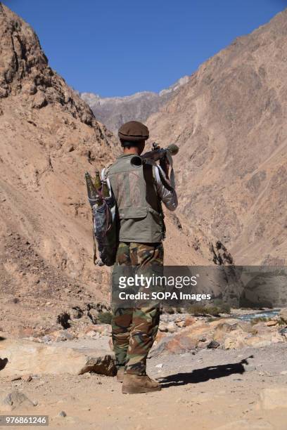 Member of a local militia armed with a RPG rocket launcher, outpost to protect the lapis lazuli mines, located between the mines and the village of...