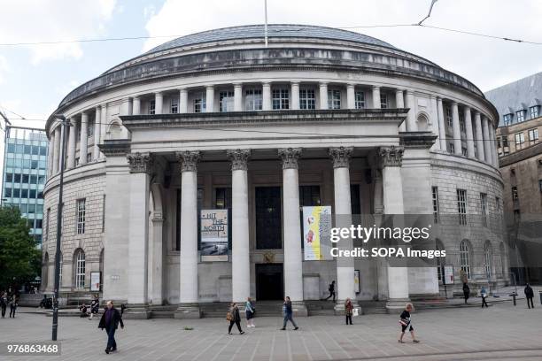 The main building of central library of greater Manchester. Greater Manchester is a remarkable city in the northwest of England with a lush...