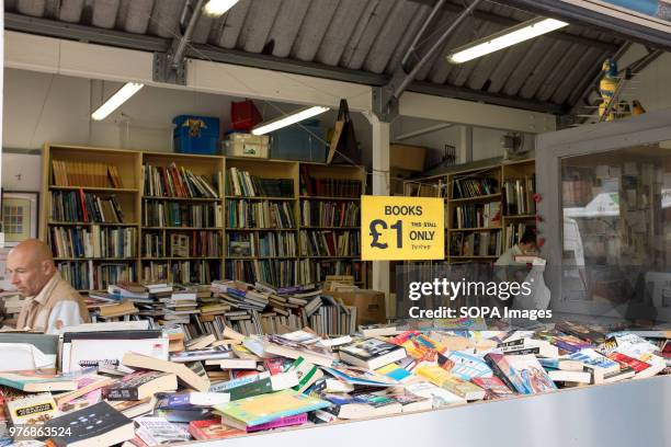 One pounds book shop seen in Manchester. Greater Manchester is a remarkable city in the northwest of England with a lush industrial heritage. The...