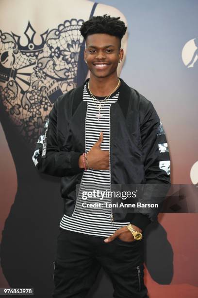 Aubrey Joseph from the serie 'Cloak and Dagger' attends a photocall during the 58th Monte Carlo TV Festival on June 16, 2018 in Monte-Carlo, Monaco.