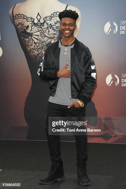 Aubrey Joseph from the serie 'Cloak and Dagger' attends a photocall during the 58th Monte Carlo TV Festival on June 16, 2018 in Monte-Carlo, Monaco.
