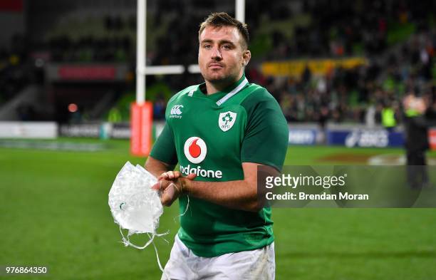 Melbourne , Australia - 16 June 2018; Niall Scannell of Ireland after the 2018 Mitsubishi Estate Ireland Series 2nd Test match between Australia and...