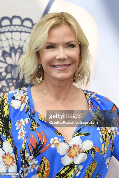 Katherine Kelly Lang from the serie "The Bold and The Beautiful" attends a photocall during the 58th Monte Carlo TV Festival on June 17, 2018 in...