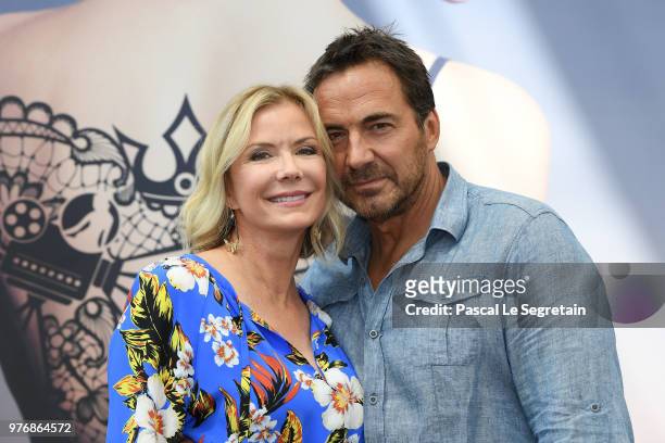 Katherine Kelly Lang and Thorsten Kaye from the serie "The Bold and The Beautiful" attend a photocall during the 58th Monte Carlo TV Festival on June...