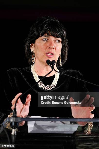 Christiane Amanpour attends the DVF Awards at the United Nations on March 13, 2010 in New York City.
