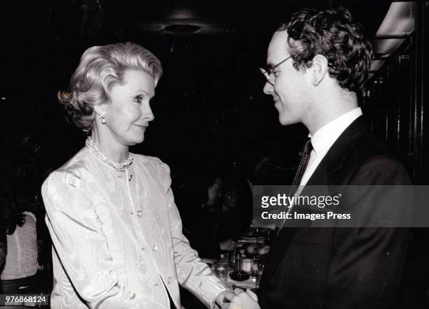 Dina Merrill and Prince Albert at a premiere party for "On Your Toes" circa 1983 in New York.