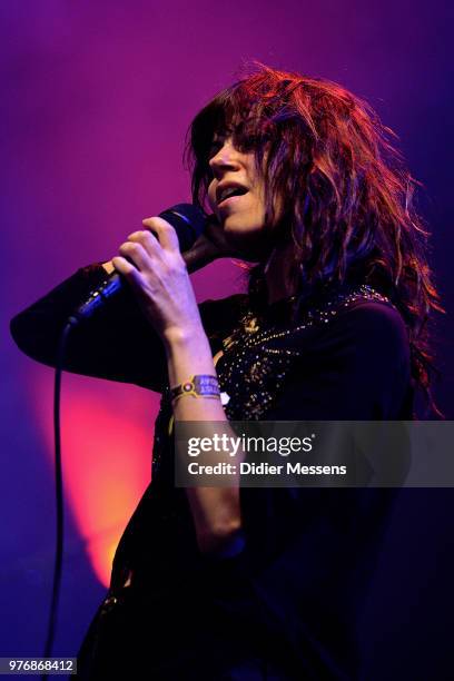 Jess Glynne performs on stage during day 1 of the Pinkpop destival on June 15, 2018 in Landgraaf, Netherlands.