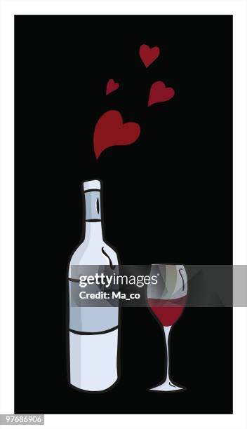 love the vine - merlot grape stock illustrations