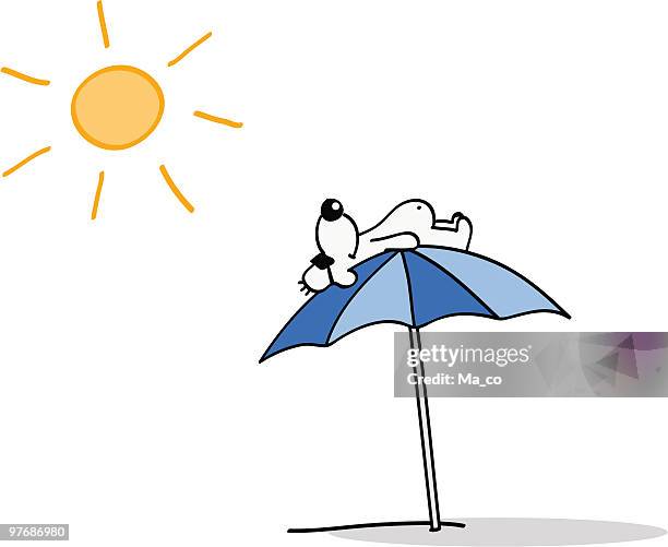 keep on the sunny side of life - outdoor chair white background stock illustrations