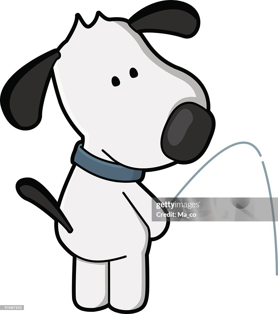 Cartoon Dog Piss High-Res Vector Graphic - Getty Images