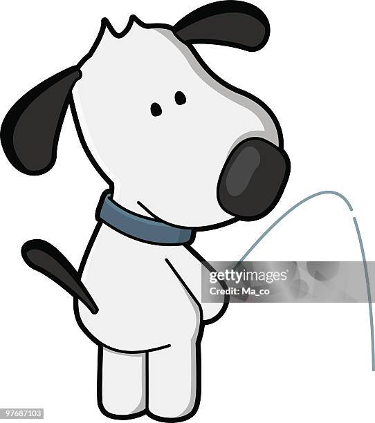 cartoon dog piss - urine stock illustrations