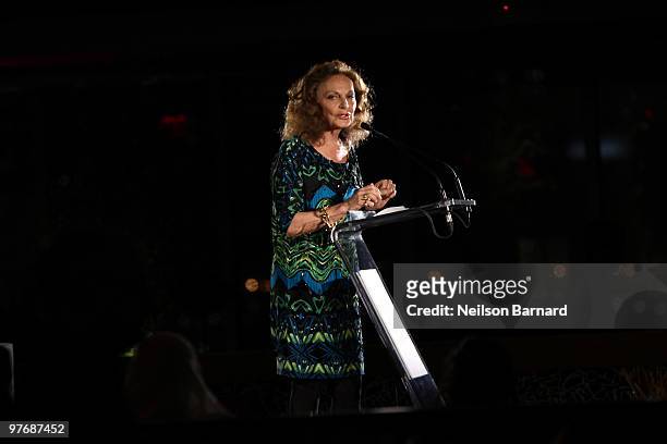 Diane von Furstenberg attends the DVF Awards at the United Nations on March 13, 2010 in New York City.