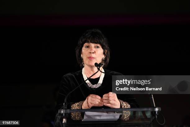 Christiane Amanpour attends the DVF Awards at the United Nations on March 13, 2010 in New York City.