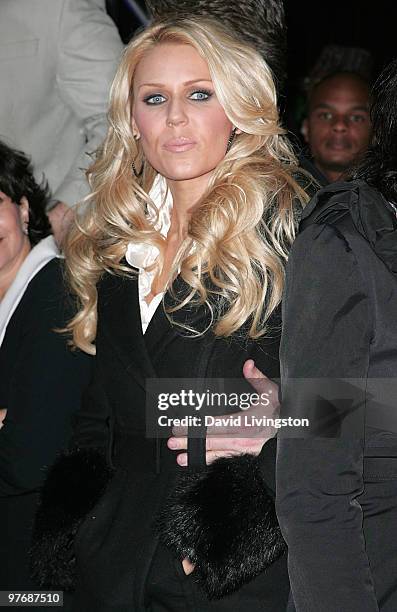 Personality Gretchen Rossi attends a sneak preview for the bebe-Kardashians Capsule Collection at The Grove on March 13, 2010 in Los Angeles,...