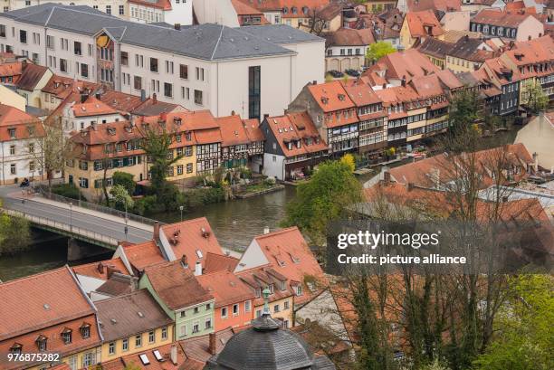 April 2018, Germany, Bamberg: View of the town centre, with parts of "little Venice". Photo: Nicolas Armer/dpa