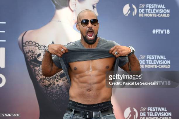 Shemar Moore from the serie "S.W.A.T" attends a photocall during the 58th Monte Carlo TV Festival on June 17, 2018 in Monte-Carlo, Monaco.