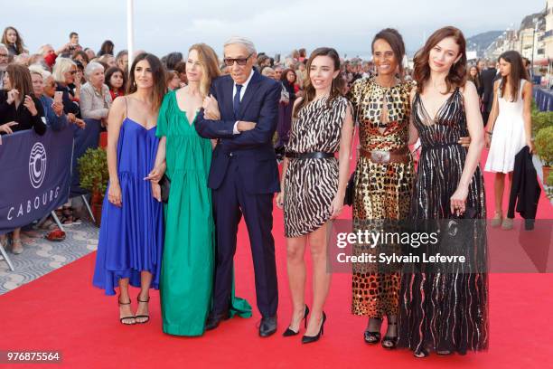 Geraldine Nakache, Pascale Arbillot, Andre Techine, Elodie Bouchez, Karine Silla-Perez, Olga Kurylenko attend red carpet for the closing ceremony of...