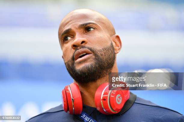 Patrick Pemberton of Costa Rica looks on during the pitch inspection prior to the 2018 FIFA World Cup Russia group E match between Costa Rica and...