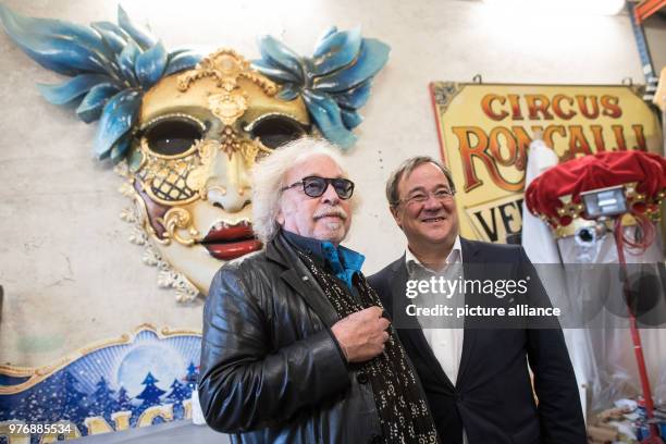 April 2018, Germany, Cologne: Armin Laschet , Premier of North Rhine-Westphalia of the Christian Democratic Union , and the founder and director of...