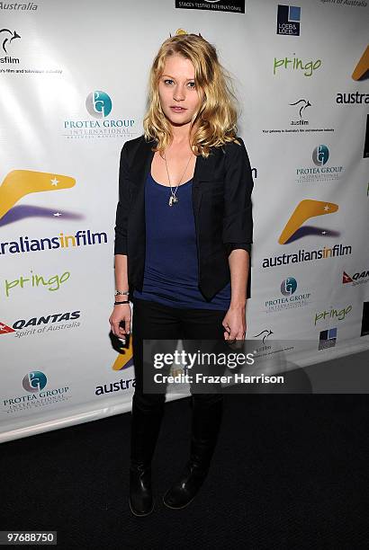 Actress Emilie de Ravin poses at the Australians In Film Screening Of Summit Entertainment's "Remember Me"at the Harmony Gold Theater on March 13,...