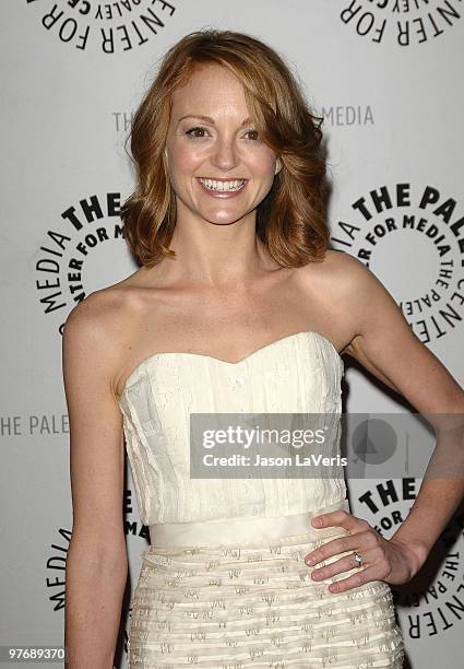 Actress Jayma Mays attends the "Glee" event at the 27th annual PaleyFest at Saban Theatre on March 13, 2010 in Beverly Hills, California.