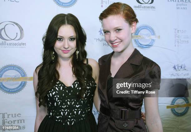 Jillian Clare and Madisen Beaty attend the Multicultural Learning Center's 2nd Annual Harmony Gala Benefit Dinner at Pickwick Gardens on March 13,...