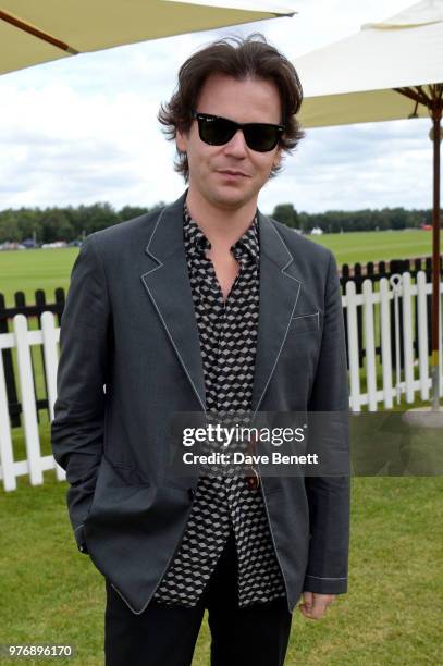 Christopher Kane attends the Cartier Queen's Cup Polo Final at Guards Polo Club on June 17, 2018 in Egham, England.