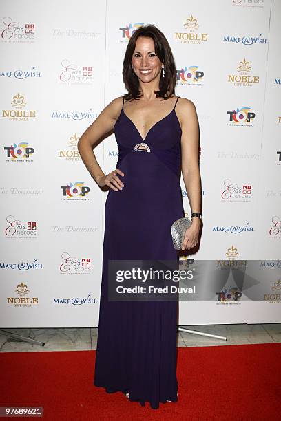 Andrea McLean attends The Noble Gift Gala at The Dorchester on March 13, 2010 in London, England.