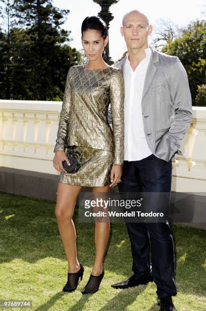 Lindy Klim and Michael Klim attend the Opening Night Party for the 2010 L'Oreal Melbourne Fashion Festival at Government House on March 14, 2010 in...