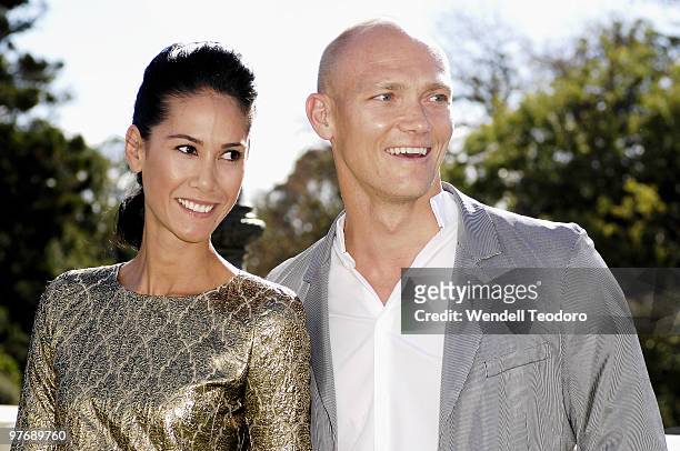 Lindy Klim and Michael Klim attend the Opening Night Party for the 2010 L'Oreal Melbourne Fashion Festival at Government House on March 14, 2010 in...