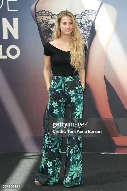 Solene Hebert from the serie 'Demain Nous Appartient' attends a photocall during the 58th Monte Carlo TV Festival on June 16, 2018 in Monte-Carlo,...