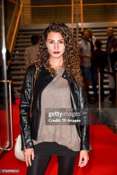 Nadine Menz attends the premiere of 'Justice' at the cinema in the Kulturbrauerei on June 13, 2018 in Berlin, Germany.