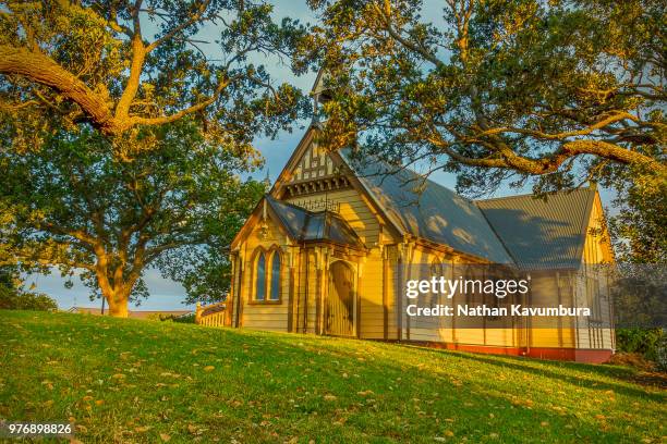 howick presbyterian church - howick new zealand stock pictures, royalty-free photos & images