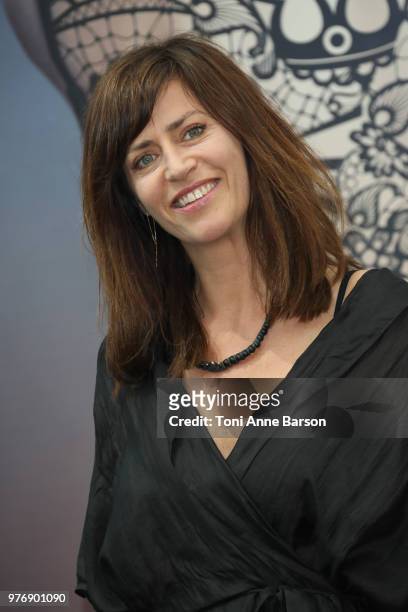 Anne Caillon from the serie 'Demain Nous Appartient' attends a photocall during the 58th Monte Carlo TV Festival on June 16, 2018 in Monte-Carlo,...