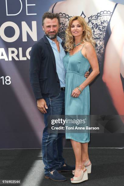 Alexandre Brasseur and Ingrid Chauvin from the serie 'Demain Nous Appartient' attend a photocall during the 58th Monte Carlo TV Festival on June 16,...