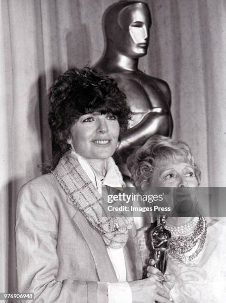Diane Keaton and Janet Gaynor at the Academy Awards circa 1978 in Los Angeles.