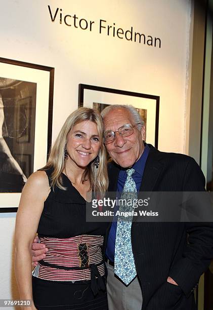 Jeanie Madsen and photographer Victor Friedman attend 'Retrospective: The Work of Victor Friedman' hosted by Faraci Art + Design on March 13, 2010 in...