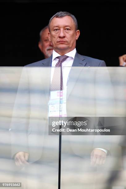 Aleksandr Fetisov looks on prior to the 2018 FIFA World Cup Russia group E match between Costa Rica and Serbia at Samara Arena on June 17, 2018 in...