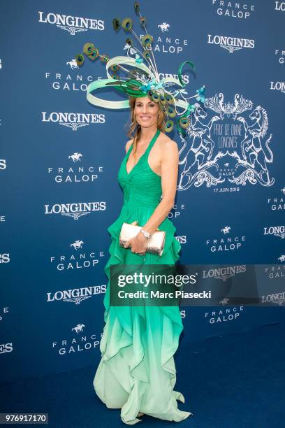 Sophie Thalmann attends the Prix de Diane Longines 2018 at Hippodrome de Chantilly on June 17, 2018 in Chantilly, France.