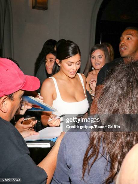 Kylie Jenner is seen on June 16, 2018 in Los Angeles, California.