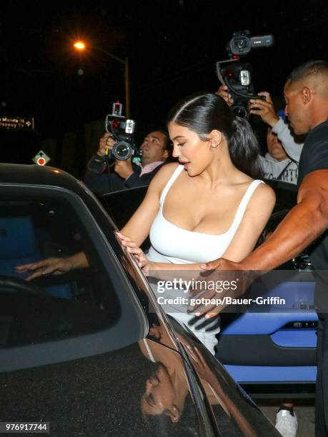 Kylie Jenner is seen on June 16, 2018 in Los Angeles, California.