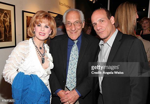 Kat Kramer, Victor Friedman and Paul Ben-Victor attend 'Retrospective: The Work of Victor Friedman' hosted by Faraci Art + Design on March 13, 2010...