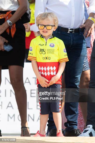 Prince Jacques of Monaco attends the Riviera Water Bike Challenge 2018 on June 17, 2018 in Monaco, Monaco.