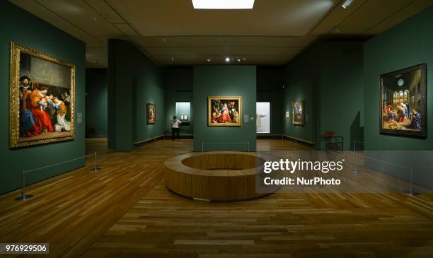 General view at the Museo Nacional del Prado in Madrid, Spain on June 17, 2018 during exhibition LORENZO LOTTO, RETRATOS . The Prado Museum presents...