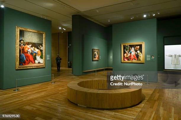 General view at the Museo Nacional del Prado in Madrid, Spain on June 17, 2018 during exhibition LORENZO LOTTO, RETRATOS . The Prado Museum presents...