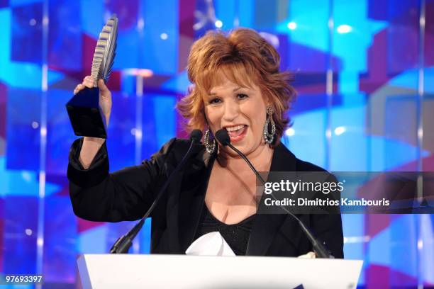 Honoree Joy Behar speaks onstage at the 21st Annual GLAAD Media Awards at The New York Marriott Marquis on March 13, 2010 in New York, New York.