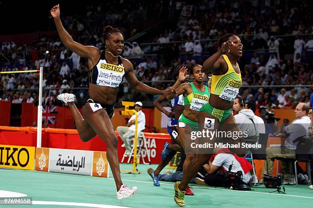 Veronica Campbell-Brown of Jamaica wins the gold medal in the Womens 60m Final during Day 3 of the IAAF World Indoor Championships at the Aspire Dome...