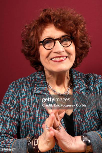 Actress Andrea Ferreol poses during a portrait session in Paris, France on .