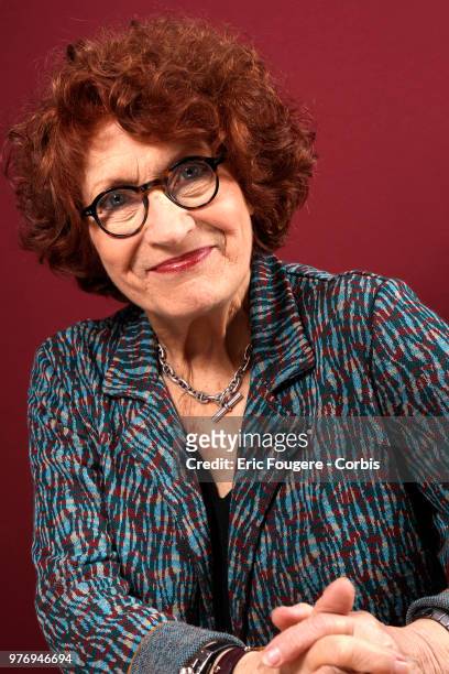 Actress Andrea Ferreol poses during a portrait session in Paris, France on .